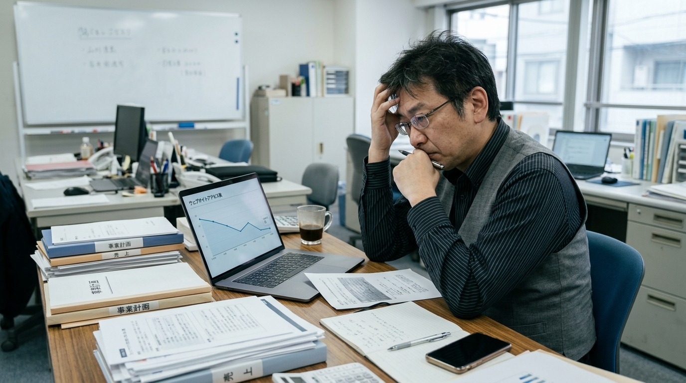 ホームページの問い合わせが来ず悩む中小企業の経営者
