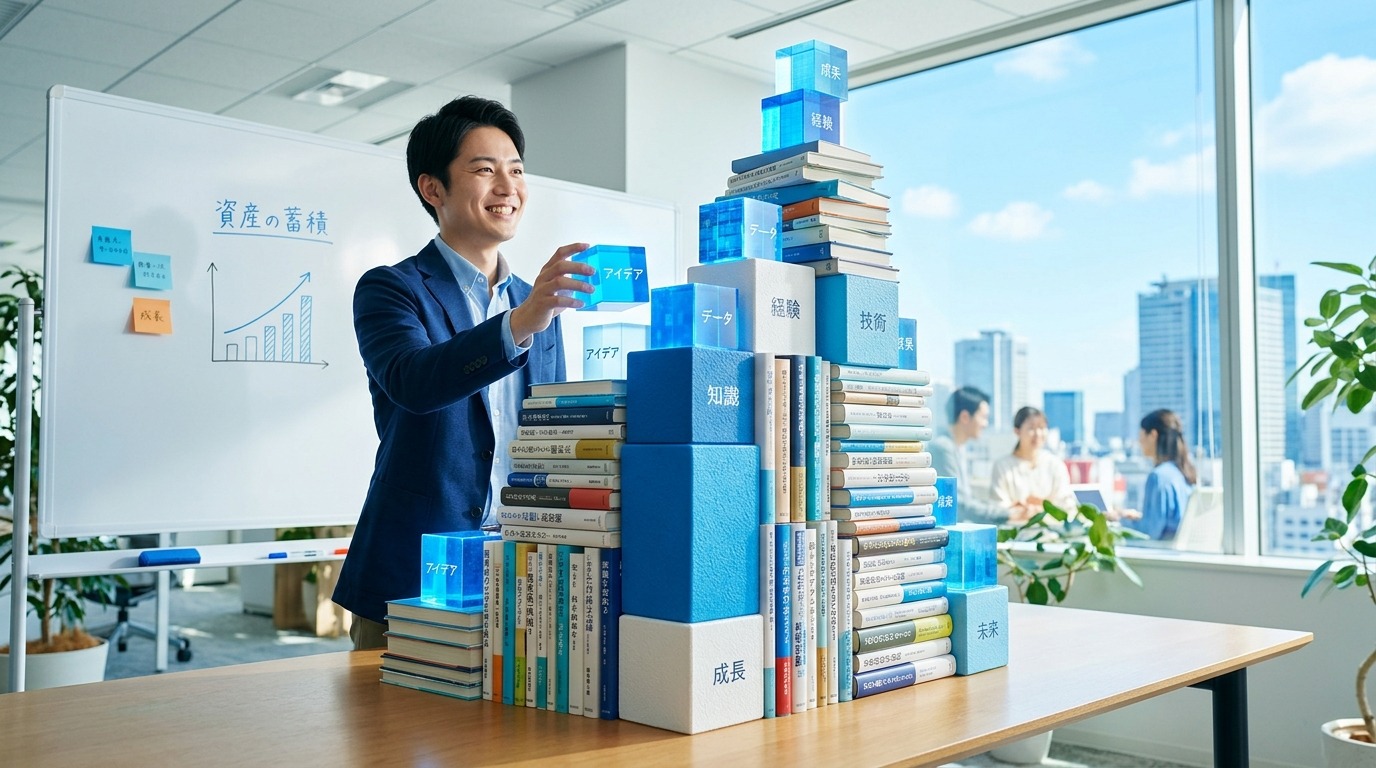 コンテンツが資産として積み上がっていくイメージ